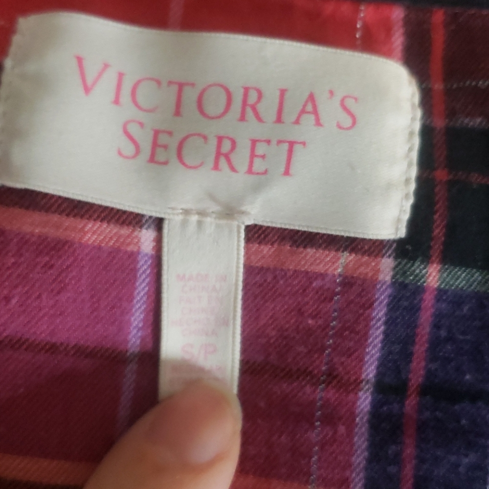 Victoria's Secret Plaid Button Down Top Small - Picture 6 of 7